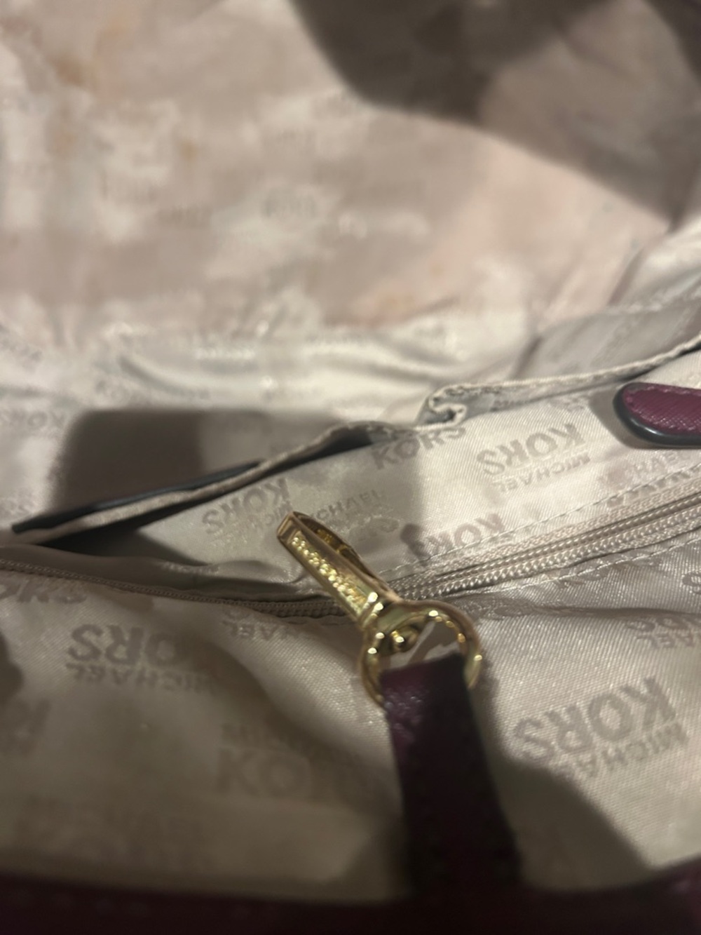 Michael Kors Purple Paisley Tote with Matching Wristlet Set - Picture 11 of 13
